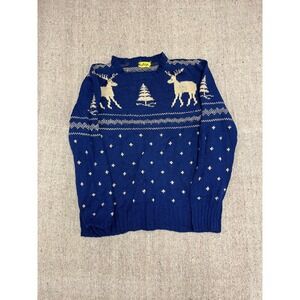 Vintage Wool Sweater Mens XS Blue 1950s Jantzen Winter